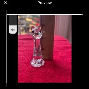 Vintage Swarovski Crystal Cat Figurine